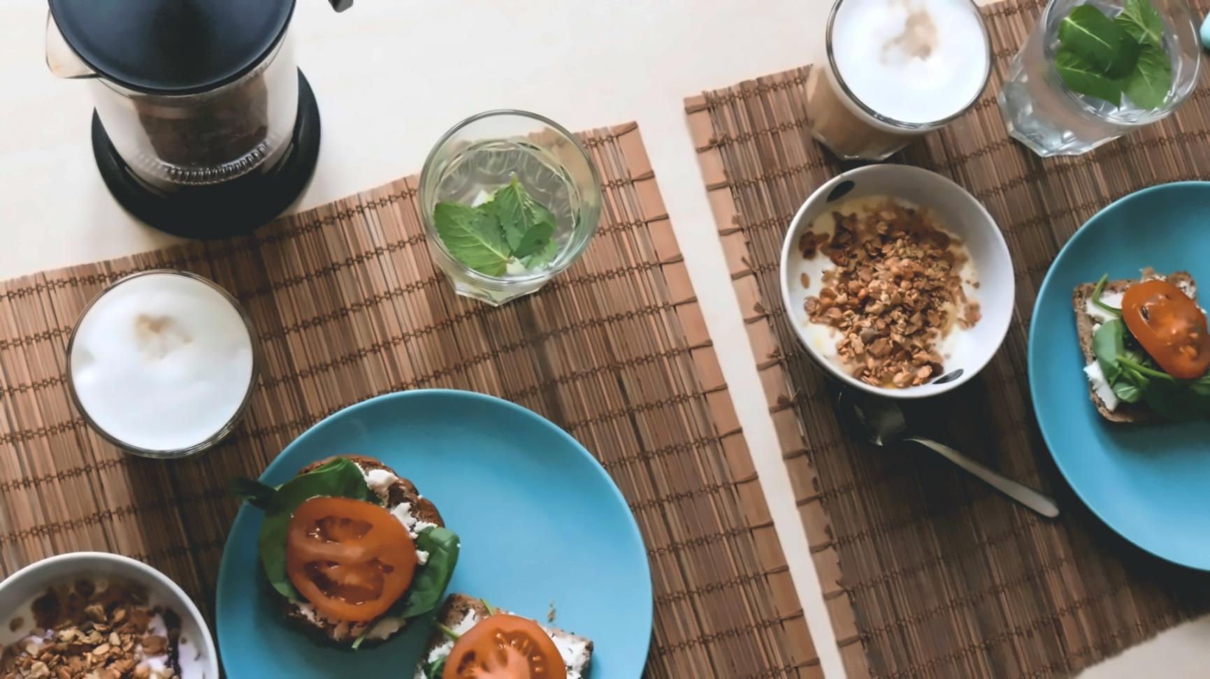 Student preparing food for water bath cooking